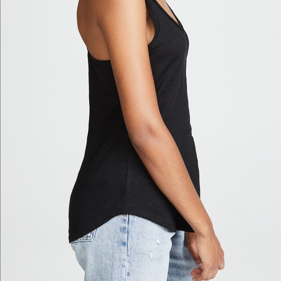 CHASER Black Seamed Shirttail Racerback Tank Top Size Large - Picture 5 of 9